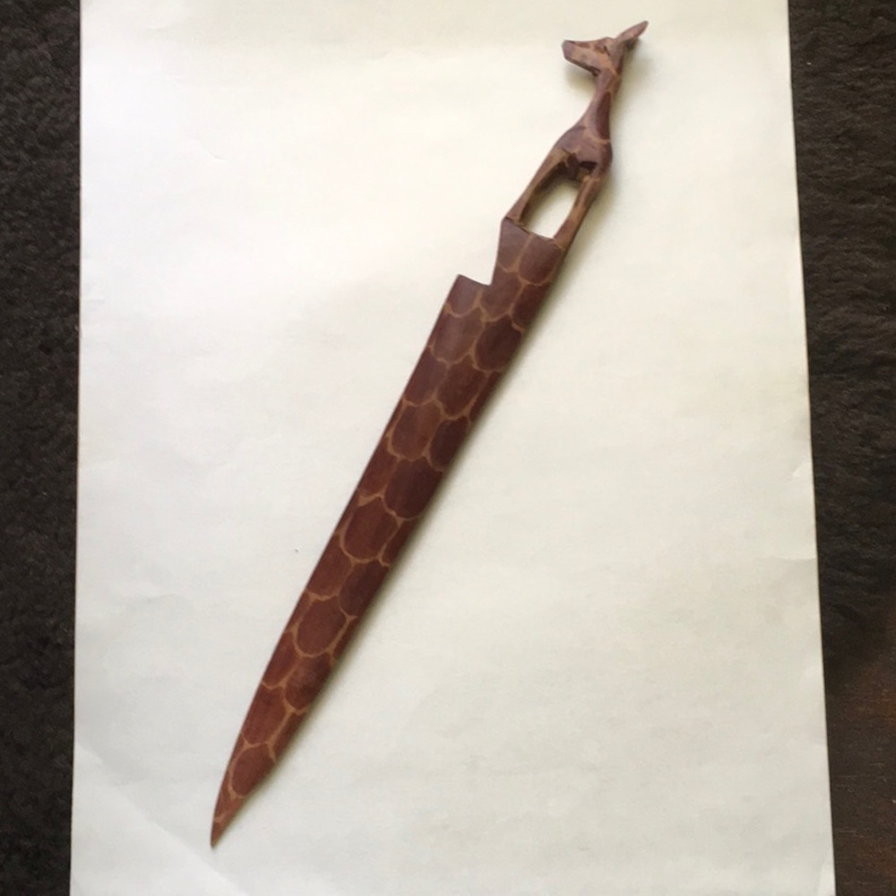 Wooden Giraffe Letter Opener